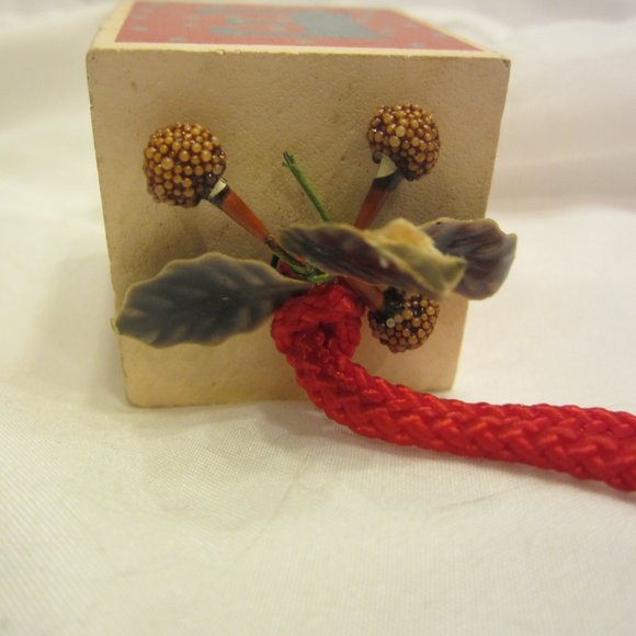 VTG 60'S WOODEN BLOCK ORNAMENTS SET OF 2 - Picture 8 of 8